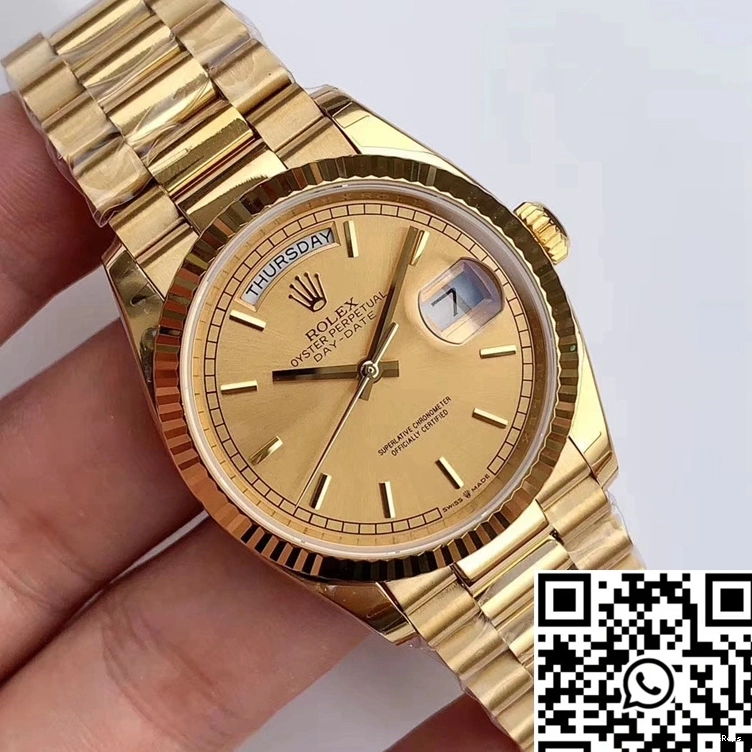 Dial Factory Rolex EW Yellow Day-Date Gold Champagne M128238-0045 0131